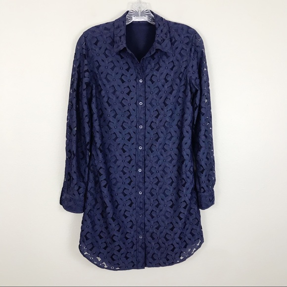 Equipment Femme Brett Floral Lace Shirtdress XS - Picture 2 of 8